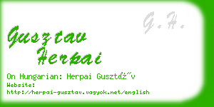 gusztav herpai business card